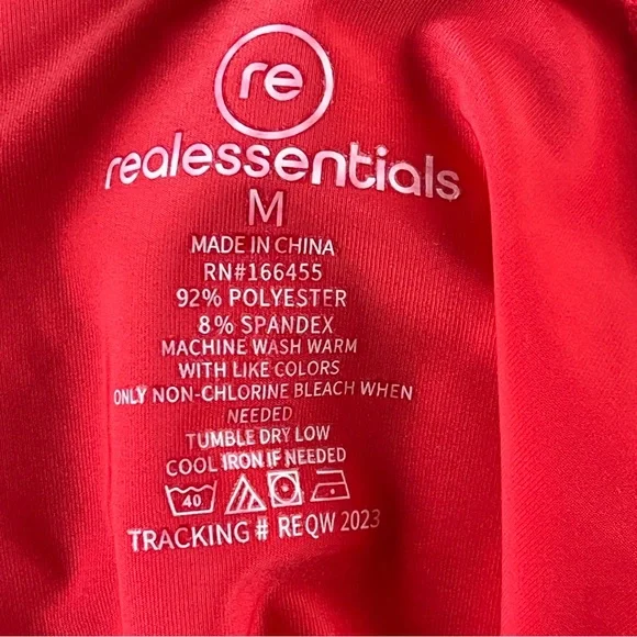 Two RE Red and Gray Hooded Long Sleeve Training Shirts Size M - Picture 4 of 4